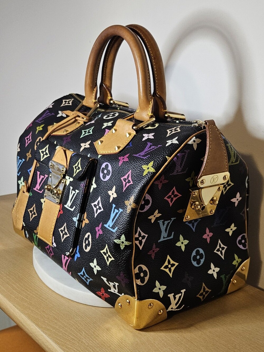 ✨️Louis Vuitton x Takashi Murakami RARE Black Multicolor Monogram Speedy 30✨️